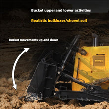 Load image into Gallery viewer, HobbyToki 1/16 RC Bulldozer Truck HUINA 1554