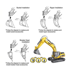 Load image into Gallery viewer, HOBBYTOKI 1:40 Static Alloy Excavator HUINA 1910