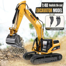 Load image into Gallery viewer, HOBBYTOKI 1:40 Static Alloy Excavator HUINA 1910