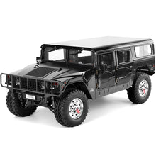 Load image into Gallery viewer, 1/10 US American Hummer H1 Alloy Car Civilian Military 4WD 16CH RC Truck Upgrade With Sound and Light HG-P415
