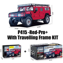 Load image into Gallery viewer, 1/10 US American Hummer H1 Alloy Car Civilian Military 4WD 16CH RC Truck Upgrade With Sound and Light HG-P415