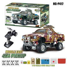 Load image into Gallery viewer, 1/10 4WD Pickup MilitaryTruck Middle East 4*4 RC Rally Car HG-P417