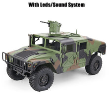 Load image into Gallery viewer, 1/10 US Humvee 4x4 Military Truck 4WD 2.4G RC Alloy Car KFOR RTR HG-P408
