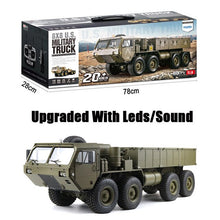 Load image into Gallery viewer, 1/12 US 8x8 HEMMT M977 Military Truck Heavy Expanded Mobility Tactical Off Road Army Car HG-P801