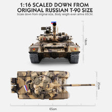 Load image into Gallery viewer, 1/16 Russian T90 RC Main Battle WW2 Tank