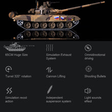 Load image into Gallery viewer, 1/16 Russian T90 RC Main Battle WW2 Tank