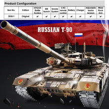 Load image into Gallery viewer, 1/16 Russian T90 RC Main Battle WW2 Tank