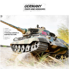Load image into Gallery viewer, 1/16 German Tiger King Henschel Main Battle Tank RTR