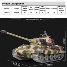 Load image into Gallery viewer, 1/16 German Tiger King Henschel Main Battle Tank RTR