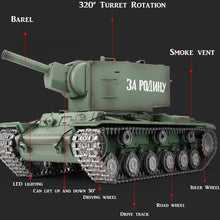 Load image into Gallery viewer, 1/16 KV-2 Soviet Heavy RC Tank RTR WW2 HL-3949