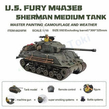 Load image into Gallery viewer, 1/10 FURY Shermann M4A3E8 Heavy Hand-Made Tank