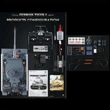 Load image into Gallery viewer, 1/16 German Tiger 1 Heavy Tank RTR WW2 Military Army Model Tanks Hobby Grade HL