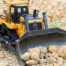 Load image into Gallery viewer, 1/16 RC Bulldozer Alloy Truck Model HobbyToki HUINA 1569