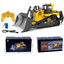 Load image into Gallery viewer, 1/16 RC Bulldozer Alloy Truck Model HobbyToki HUINA 1569