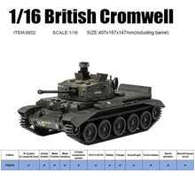 Load image into Gallery viewer, 1/16 British Cromwell RC Tank WWII