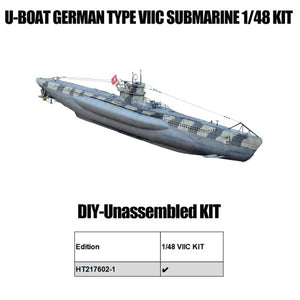 1/48 German Type VIIC KIT Submarine Model U-boats WW2