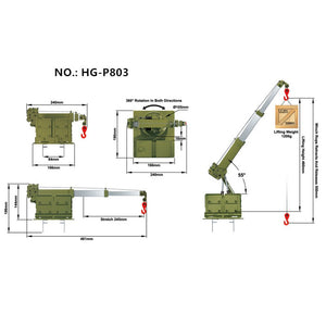 Lifting Arm For HG-P802 1/12 US M983 8x8 HEMMT Military Tractor